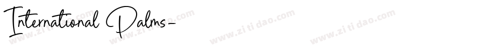International Palms字体转换
